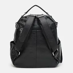 Шкіряний жіночий рюкзак Keizer K12108bl-black - мініатюра 4