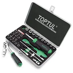 Комплект головок з тріскачкою 1/4" 31од. Toptul hoz0007856