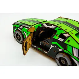 Дерев'яний 3D конструктор Mustang GT Puz-00640, 162 деталей - мініатюра 5