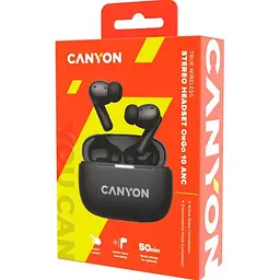 Навушники Canyon TWS headset OnGo TWS-10 ANC+ENC Black (CNS-TWS10B) - мініатюра 7