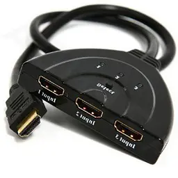 HDMI світч-подовжувач Cablexpert HDMI-3хHDMI M/F v.1.4 0.5м