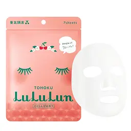 LULULUN Face Mask Tohoku Cherry антиоксидантна маска з екстрактами фруктів, 7 шт - мініатюра 3