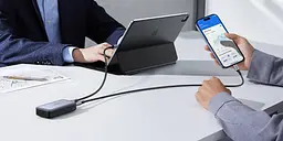 Зовнішній акумулятор - скозна зарядка 2-стороння Ugreen PB501 10000mAh 30W Two-way білий - мініатюра 4