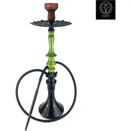 Кальян KARMA HOOKAH 3.2 Green (Craft Black) - мініатюра 2