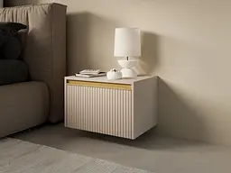 Тумба приліжкова Perfect Home Роял / Royal S54 з 1 шухлядою Бежевий (PFH-091296) - мініатюра 4