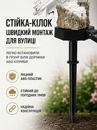 Декоративні газонні світильники Сови на сонячній батареї 2 шт для саду, дачі та клумби, білі (49676315) - мініатюра 7