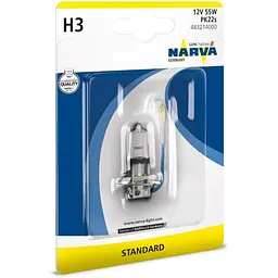 Автолампа галогенова NARVA H3 12V 55W PK22S STANDARD (4013790303172)
