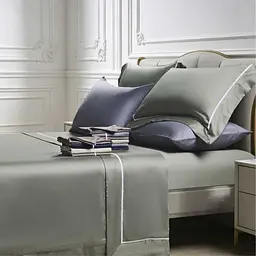 Комплект постільної білизни Lovely Svi сатин люкс 300ТС (135г/м2) Полуторний Green (180326) - мініатюра 3