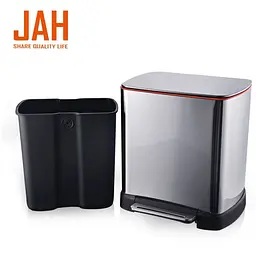 Відро для сміття JAH з педаллю 30 л срібний металік (JAH7112 silver) - мініатюра 2