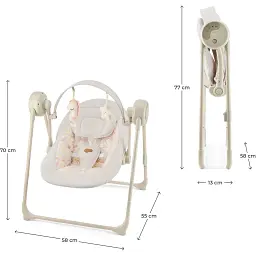 Крісло-гойдалка Kinderkraft Swingee Beige (KBSWIN00BEG0000) - мініатюра 7