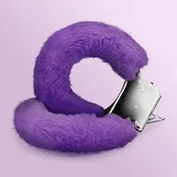 Наручники Crushious Love Cuffs Furry (фіолетовий) - мініатюра 2