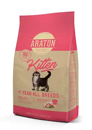 Повноцінний сухий корм для кошенят ARATON kitten 1.5 кг