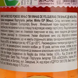 Вино Vinhas de Felgueiras Vihno Verde Rose DOC рожеве сухе 0.75 л - мініатюра 4