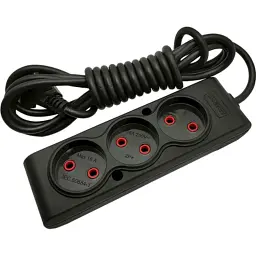 Мережевий подовжувач TECCO 5м 3 поста black (8681277843310)