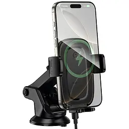 Автотримач з БЗП Borofone BH223 Follower 15W (center console) Black - мініатюра 3