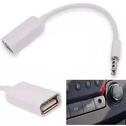 Перехідник аудіо USB для iPod Shuffle Jack 3.5mm M 4 pin -> USB AF, білий