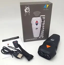 Ультразвуковий акумуляторний відлякувач собак із ліхтариком Ultrasonic Dog Repeller PU 70/8669 - мініатюра 5