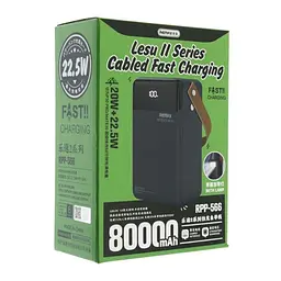 Зовнішній акумулятор Remax Lesu II 80000mAh RPP-566 сірий - мініатюра 2