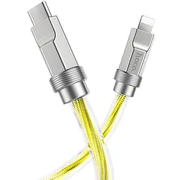 Дата кабель Hoco U113 Solid 20W Type-C to Lightning (1m) Gold - мініатюра 3