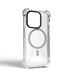 Чехол-накладка для Apple iPhone 14 Pro, Bounce, прозрачный, матовый, противоударный защитный чехол из TPU с магнитом для беспроводной зарядки, защита всего корпуса, бортик вокруг дисплея, амортизирующие вставки, ArmorStandart (ARM75241) - мініатюра 2