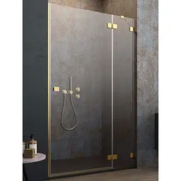 Душові двері Radaway Essenza Pro DWJ 130x200 ліва, безпечне скло, прозоре, золота (10099130-09-01L)