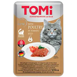 Вологий корм TOMi poultry in tomato jelly птах У томатному желі100 г