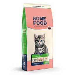 Корм для кошенят Home Food зі свіжою куркою 10кг