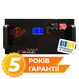 Акумулятор LP LiFePO4 51,2V - 160 Ah (8192Wh) (BMS 200A/100А) LCD метал RM Smart RS485/CAN - мініатюра 2