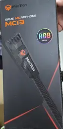 Настільний USB-мікрофон MeeTion MT-MC13 з підсвічуванням RGB 5В Гусяча шия на 360 градусів Чорний - мініатюра 7