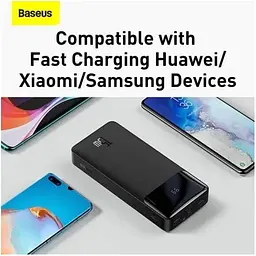УМБ Baseus Bipow Digital Display Power Bank 20000mAh 15W (PPDML-J01) чорна - мініатюра 5