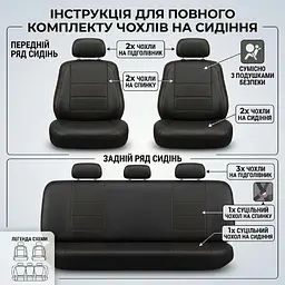 Чохли універсальні Milex Classic (чохол керма +2 защитых чохла на ремені) Бордові - мініатюра 5