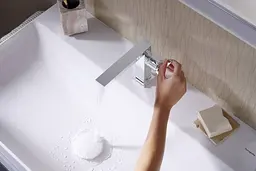 Змішувач для умивальника Hansgrohe Tecturis E CoolStart EcoSmart+ з д/к push-open chrome 73020000 - мініатюра 3