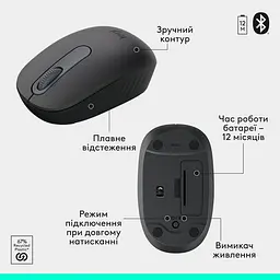 Комплект (Клавиатура и мышь) Logitech MK250 Wireless Combo UKR Graphite (920-013823) - миниатюра 3