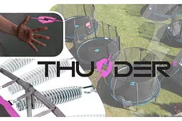 Батут із внутрішньою сіткою THUNDER OUTSIDE PRO 8FT 244 см Black/Pink - мініатюра 3