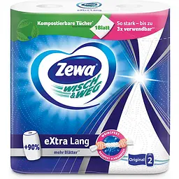 Паперові рушники Zewa Wisch Weg двошарові 2 рулони - мініатюра 2