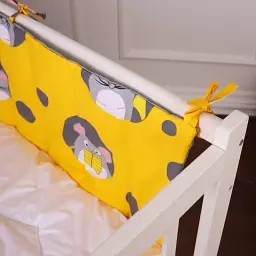 Суцільний борт в ліжечко MirSon Kids Time 20-0029 Funny mice 30х180 см (2200009664427) - мініатюра 2