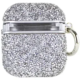 TPU чохол Bling World Rock Diamond для навушників AirPods 1/2 Срібний - мініатюра 2
