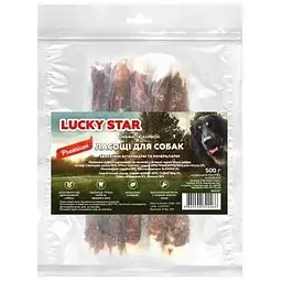 Ласощі для собак Lucky Star Куряче в'ялене м'ясо на супервеликій кальцінованій паличці 500 г (4820144302466)
