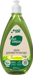 Засіб для миття посуду Фрекен Бок Go Green Лимон та олива, 500 мл