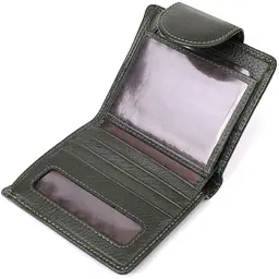 Вертикальний жіночий гаманець з натуральної шкіри ST Leather 23070 зелений - мініатюра 6