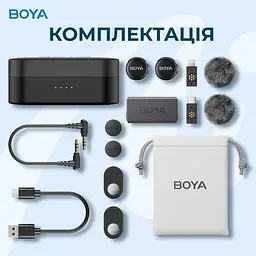 Мікрофон Boya LINK 3-01 Type-C/TRS/Lightning Black (LINK 3-01) - мініатюра 14