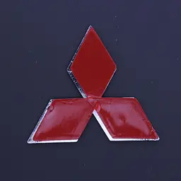 Емблема для Mitsubishi 80 x 70 мм пластикова. - мініатюра 2