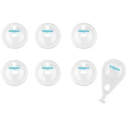 Заглушки для розеток BabyOno 6 шт. білі (950) - мініатюра 2