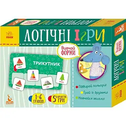 Кенгуру Логічні ігри. Вивчай форми. 24 картки (КН918002У)