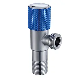 Кран для підключення сантехприладів Mixxus VAL-08-1/2x1/2 з нержавіючої сталі (синій) MI7097