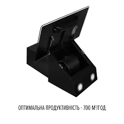 Витяжка декоративна похила PERFELLI VIO 5HW NERO - мініатюра 6