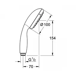 Ручний душ Grohe TEMPESTA 26161001, Хром - мініатюра 2