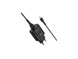 Мережевий зарядний пристрій Hoco C72Q Glorious + microUSB Black (6931474732521)
