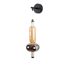 Бра настінне LED Levistella 788W39325 BK+SM+AM, 5W, 4000K, чорне, скло, сучасний стиль для дому та зала