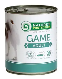 Вологий корм для дорослих собак всіх порід з дичиною Nature's Protection Adult Game, 400г